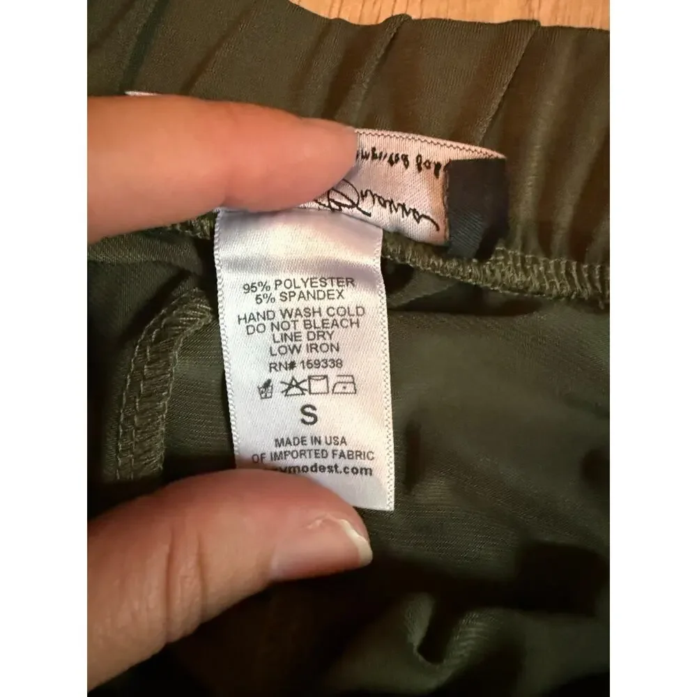 Brigitte Brianna Olive Green Mid Rise Jogger Pants Size Small